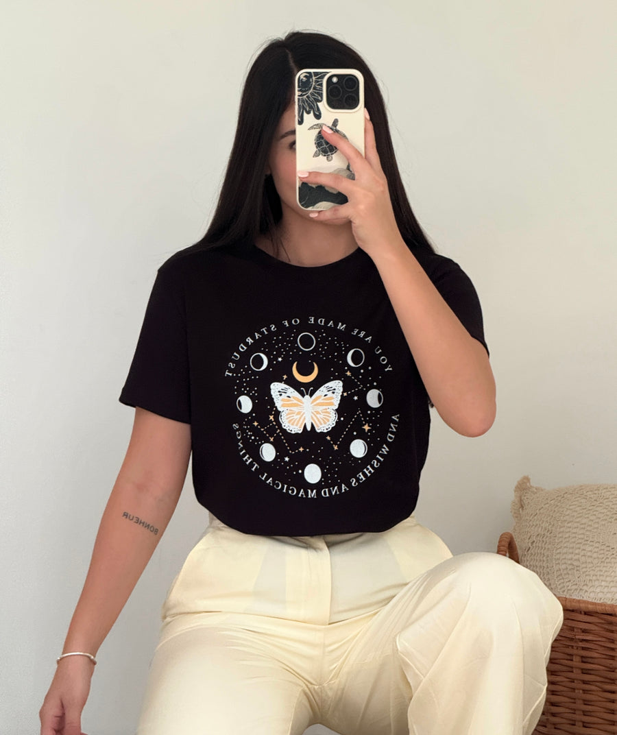 Butterfly negra(S-M-L)