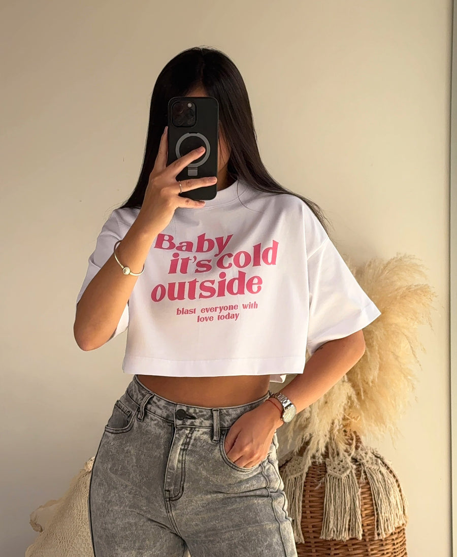 Baby its cold blanca crop top (S-M-L)