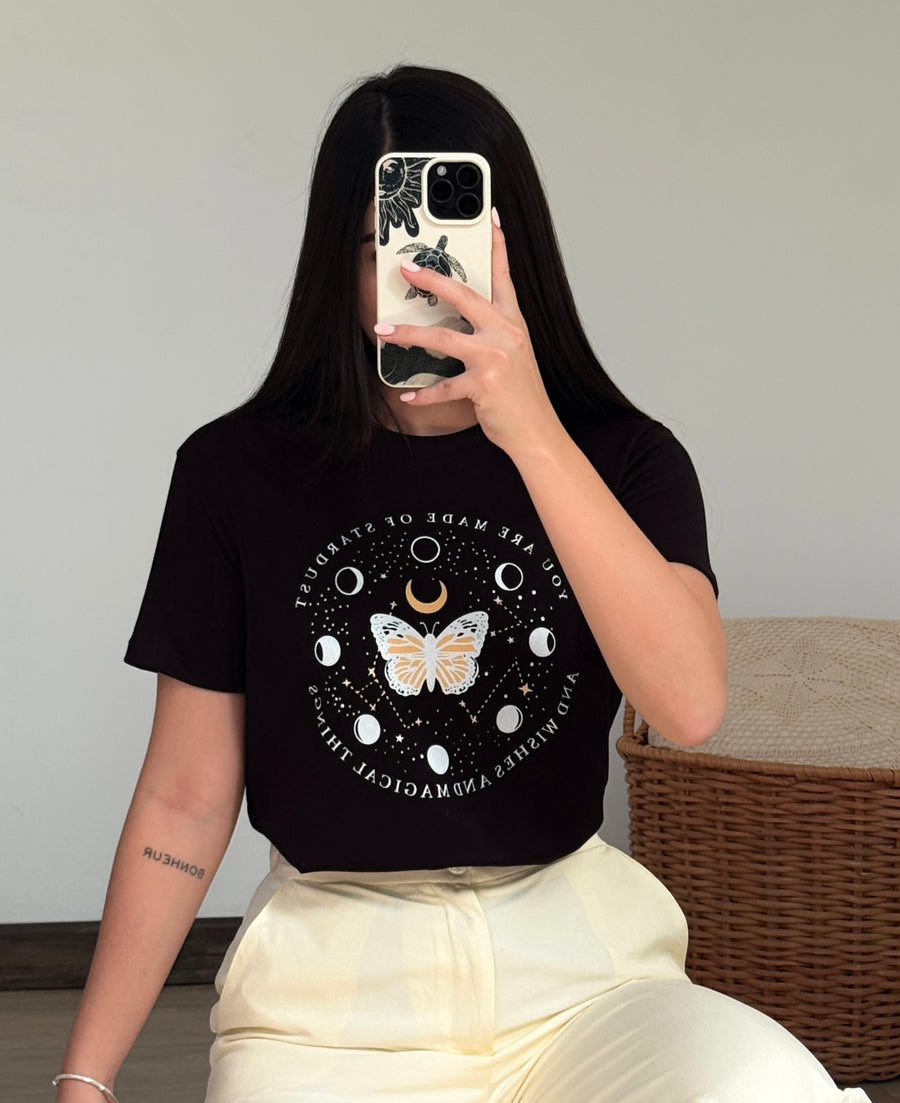 Butterfly negra(S-M-L)