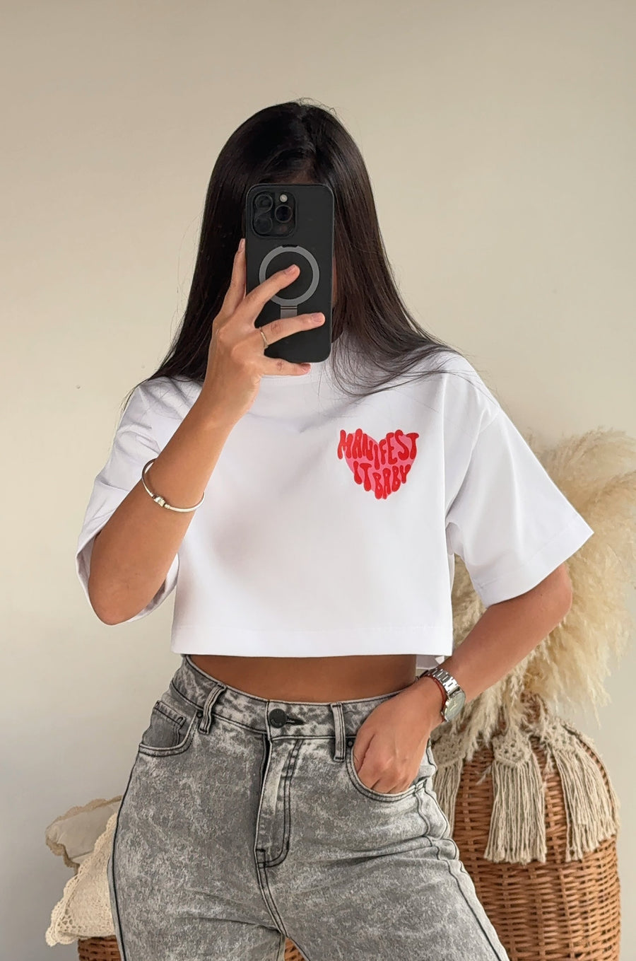 Manifest blanca crop top (S-M-L)