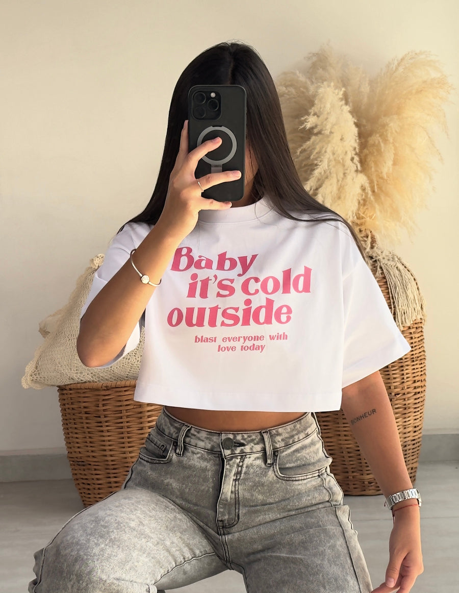 Baby its cold blanca crop top (S-M-L)