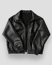 Chaqueta Bomber Tipo Cuero