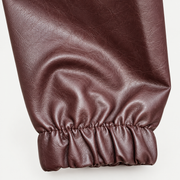 Chaqueta Bomber Tipo Cuero